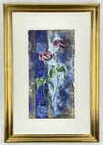 mixed media - Harmony, two roses and celtic knots, signed, 36 x 19cm by Bonnie-Helen Hawkins, mixed media, offered Jun 2022