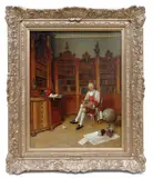Untitled by Franz Xaver Wolf, oil on panel, sold Jun 2022