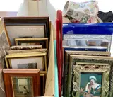 PICTURE FRAMES, FRAMED PRINTS and a quantity of fabric lampshades by Portrait Frames, print (other), offered Jun 2022