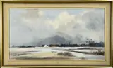 oil on canvas - 'Winter, Norfolk', signed, titled verso, 44 x 83cm by Marcus Ford, oil on canvas, sold Apr 2022