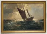 Untitled by Franz Müller-Gossen, oil on canvas, sold Apr 2022