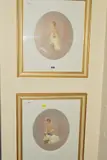 SITTING PRETTY I AND II a pair of limited edition prints of a female figure, both numbered 283/500 by Kay Boyce, pencil, sold Jan 2020