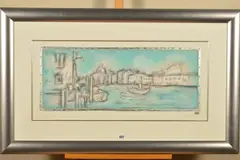 'Venizia I', a Venetian scene, signed to lower margin, by Kevin Blackham, mixed media on card, sold Jan 2020