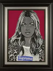 Kate moss, supreme ii by Paul Normansell, acrylic, sold Jan 2020