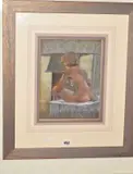 A seated nude study of a female figure by Malcolm Coward, pastel on paper, offered Jan 2020
