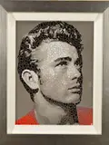 'James Dean, The Rebel', a limited edition print on aluminium, 21/ by Paul Normansell, print, sold Jan 2020