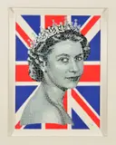 'Happy and Glorious', a limited edition print, 53/195, a portrait of by Paul Normansell, print, sold Jan 2020