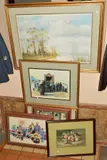 A still life of plums by Joseph Bunker, watercolour on paper, sold Jan 2020