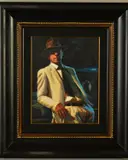 'Night Angel', a male figure leaning against a car and smoking a by Fabian Perez, acrylic on canvas, sold Dec 2019