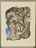 'Heartfelt', a limited edition print, 140/295, male and female by Eileen Cooper, 1994, print, sold Dec 2019