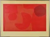 'Winchester Red 1', an abstract limited edition print, 27/49, by Patrick Heron, 1967, print, sold Dec 2019