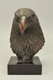 'Touch of Gold', a bronze sculpture of a golden eagle's head, by Steve J. Winterburn, bronze, sold Dec 2019
