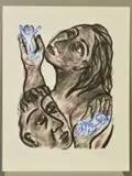 'Keepsake', a limited edition print, 132/295, male and female figures, by Eileen Cooper, 1994, print, sold Dec 2019
