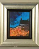 On top of the hill by George Somerville, acrylic on board, sold Nov 2019