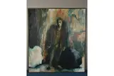 'Great Austerity', a full length study of a man set against a dark by Simon Edmondson, 1986, oil on canvas, sold Nov 2019