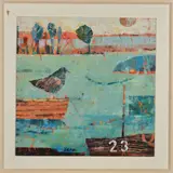 Calm day at orford ness by Sally Anne Fitter, acrylic on board, sold Nov 2019