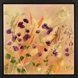 Purple poppies swaying ii by Julie Ann Scott, acrylic on canvas, sold Nov 2019