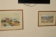 Sheerness docks by Bert Wright, watercolour on paper, sold Nov 2019