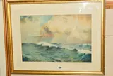 a sailing boat being tossed on stormy seas, signed and dated (19)20 by Chas Osborn, watercolour on paper, sold Nov 2019