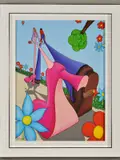BEST FOOT FORWARD' an artist proof print 15/20, a fish eye view of a couple walking hand in hand by Dylan Izaak, print, sold Nov 2019