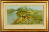Tiger in the sun by David Shepherd, print, sold Nov 2019