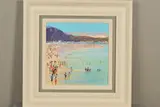 Beach escapades by Hilary Burnette Cooper, acrylic on canvas, sold Oct 2019
