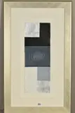 an abstract mixed media study, signed bottom left, mounted, by Linda Charles, mixed media, sold Oct 2019