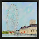 The london eye by Katharine Dove, acrylic on canvas, sold Oct 2019