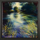 JAVELLA' an impressionist riverscape by Nick Andrew, acrylic on canvas, sold Oct 2019