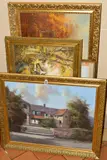 A HISTORIC BUILDING IN A RURAL LANE, signed and dated (19)78 by P J Attfield, oil on canvas, sold Oct 2019