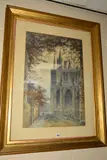 'YORK MINSTER. THE EAST END', with boy seated on a wall by by Thomas Dudley, 1885, watercolour, sold Oct 2019