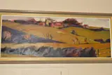 landscape with village to the distance, oil on canvas, signed lower by Paul Millichip, oil on canvas, sold Aug 2019