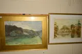 A PASTORAL LANDSCAPE WITH CATTLE GRAZING, signed bottom left, watercolour by Frank Gresley, 1923, watercolour on paper, sold Aug 2019