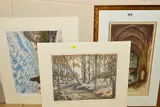 Woodland path by Patricia Langmead, etching, sold Aug 2019