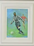 Andy cole by Craig Campbell, oil on canvas, sold Jul 2019