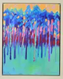 Beyond the forest, beyond the woods by David Brett, oil, sold Jul 2019