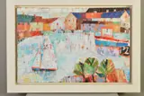 Sailing across the bay by Sally Anne Fitter, acrylic on canvas, sold Jul 2019