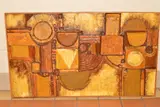 A three dimensional mixed media abstract composition by Rowland Fade, mixed media, sold Jul 2019