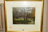 Langham sketch - cassiobury park by James C. Middleton, 1938, oil on board, sold Jul 2019