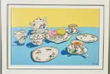 TEA FOR TWO' limited edition print on board 22/75 by Dylan Izaak, print on board, sold Jul 2019