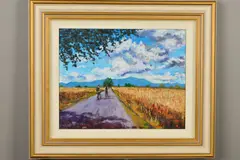 Walking out on a summer morning by Timmy Mallett, oil on canvas, sold Jun 2019