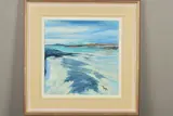 ROCKS AND SHORE, SANNA' an impressionist seascape by Tom Barron, oil on canvas, sold Jun 2019