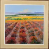 Fields of orange i by Miguel Torres, oil on canvas, offered Jun 2019