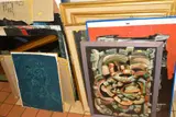 a collection of framed and unframed works on aceate, mostly by Robert van Eyck, oil, sold Jun 2019