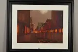 Looking down deansgate manchester by Janet Kenyon, watercolour on paper, offered Jun 2019