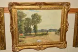 landscape with cart tracks leading into the distance, signed by Charles Edwards Johnson, 1901, watercolour on paper, sold Jun 2019