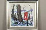 SNOWY POSTBOX' a red postbox in winter, limited edition print 68/195 by Timmy Mallett, print, sold Jun 2019