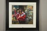 The painter with karen in the studio by Robert Lenkiewicz, print (other), sold Jun 2019