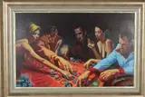 an atmospheric casino scene, limited edition print 22/49, by Gabe Leonard, print, sold Jun 2019