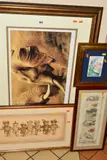 Power play - elephants by Alan M. Hunt, print, sold Jun 2019